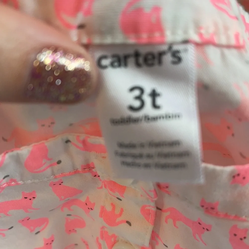 Carter’s Cat shirt dress 3T